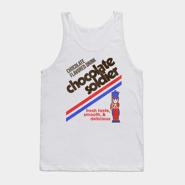 Chocolate Soldier 80s Can Label Tank Top by darklordpug